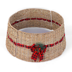 Elegant Seagrass <b>Christmas</b> <b>Tree</b> Collar Handwoven <b>Wicker</b> <b>Tree</b> <b>Skirt</b> High Quality OEM ODM Factory Wholesale - Product Image 6