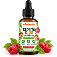 Gouttes liquides de zéolite pour enfants sous marque privée pour le bien-être intestinal et le soutien quotidien de la détoxification, supplément minéral naturel OEM