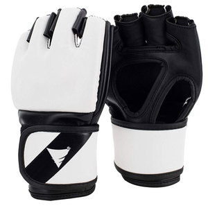 ถุงมือ MMA หนังคุณภาพพรีเมียม แบรนด์ส่วนตัว ผลิตอย่างมืออาชีพ ระบายอากาศได้ดี ซับเหงื่อ ปิดด้วยแถบตีนตุ๊กแก ขายส่ง - Product Image 1