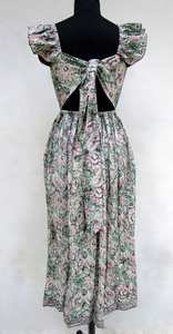 Vintage Floral Print <b>Spring</b> Maxi <b>Dress</b> <b>for</b> <b>Women</b> Fall Long Sleeve Casual Party <b>Dress</b> Button Decoration Chiffon Fabric Size 6XL - Product Image 3