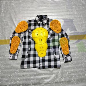 Camisa de Franela para Motocicleta con Protección de Nivel 2, Homologada CE, con Almohadillas Rojas, Camisa Protectora de Franela para Motocicleta, Camisa de Franela de Aramida para Motocicleta - Product Image 5