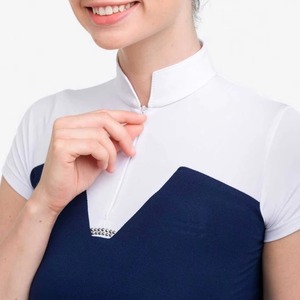 Camisas de Equitación al por Mayor, Personalizadas, de Malla Transpirable, de Poliéster/Nailon y Elastano, Estilo Polo, para Exhibiciones, con Logotipo Personalizado, Color Moderno y Lujoso - Product Image 3