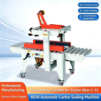 Machine automatique de scellage et d'étiquetage de boîtes électriques pour petits colis en carton, facile à utiliser, emballage papier pour boissons