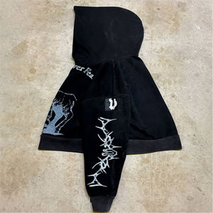 Venta al por mayor de fábrica ODM: Sudaderas casuales de moda para hombre, 100% algodón, tejido de punto, ajuste regular, jersey de color liso, 330g, largo recortado para invierno. - Product Image 3