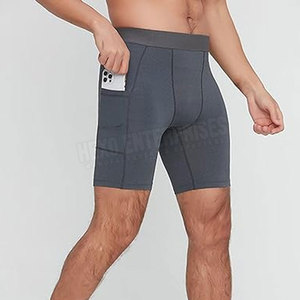 Short de compression grande taille, décontracté, à taille élastique, avec sublimation - Product Image 3