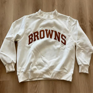 Sudadera de lana con cuello simulado de fútbol universitario informal de Invierno para mujer con logotipo frontal-Diseño personalizable - Product Image 1