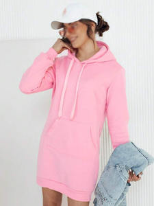Loose Fit Lounge Hoodie Sweatshirt Dress With Kangaroo Pocket Long Sleeve Casual Fleece OEM ODM Bulk Manufacturing - Product Image 3