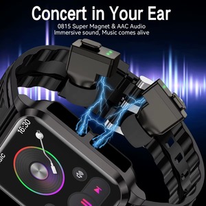 Reloj Inteligente Android de Moda, Pulseras Inteligentes con Auriculares TWS 2 en 1, Reproductor de Música, Cronógrafo, Frecuencia Cardíaca, Dispositivos Portátiles - Product Image 2