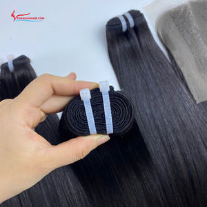 Extensiones de cabello virgen vietnamita de doble dibujado 100% de alta calidad, cabello de trama recta de hueso, cabello de trama de Color Natural - Product Image 6