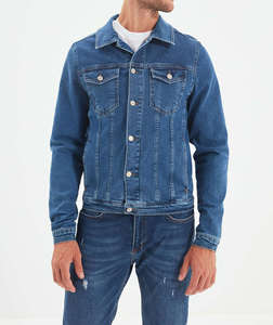 Men <b>Denim</b> <b>Jacket</b> Custom Design Premium Cotton Fabric Stylish Casual Streetwear Comfortable Daily Wear <b>Jacket</b> Reasonable Price - Product Image 2
