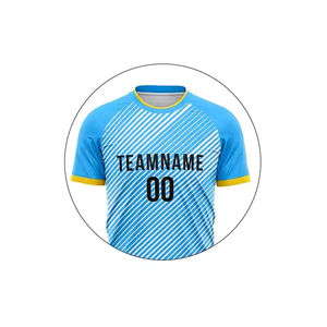 Uniforme de fútbol ligero con protección UV impermeable de secado rápido de alta calidad, logotipo personalizado, nombre del equipo, fabricado profesionalmente - Product Image 2