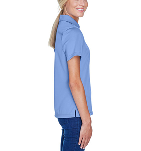Polo personalizado de color sólido de tela cómoda para mujer, Polo personalizado con logotipo serigrafiado para mujer - Product Image 5