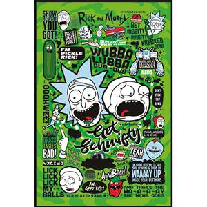 For Rick and Morty Modern Design <b>Poster</b> Quotes 2 Black <b>Frame</b> for Wall Decor - Product Image 1