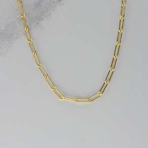 สร้อยคอรูปคลิปหนีบกระดาษสร้อยคอแบบมินิมอลลิสต์925เครื่องประดับเงิน14K ชุบทอง - Product Image 5