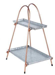 Galvanized Metal Two Tier Classic <b>Cupcake</b> <b>Stand</b> in Affordable Rate From India - Product Image 2