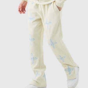 100% algodón polar Unisex sudaderas con capucha de peso pesado Jogger pantalones conjuntos Casual deporte lujo en blanco chándales de gran tamaño para Unisex - Product Image 2