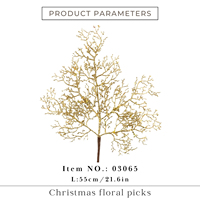 Arbre de Noël Branche de paillettes décoratives Picks floraux Décorations de Noël