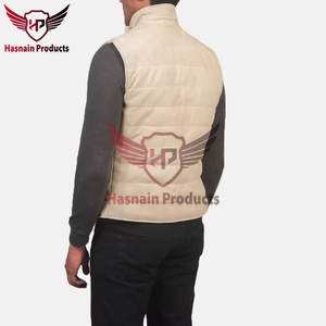 Chaleco de cuero acolchado de los últimos diseños de calidad superior para el invierno de los hombres al aire libre Casual trajes logotipo personalizado elegante chaleco acolchado - Product Image 6