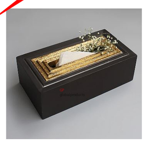 Caja de pañuelos de metal de diseñador de lujo con caja de pañuelos terminada de gama alta para hoteles en casa - Product Image 6