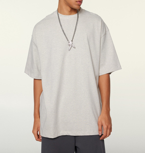 Venta al por mayor 100% puro algodón peso pesado algodón camiseta hombres ropa de calle básica manga corta holgada ajuste relajado verano camiseta - Product Image 5