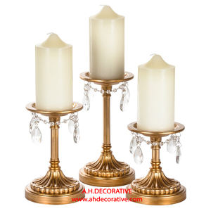 ที่ใส่เทียนทีไลท์เคลือบอลูมิเนียมสีทองพร้อมชุด6ขนาดที่แตกต่างกันของตกแต่งโต๊ะในบ้านงานเลี้ยง - Product Image 5