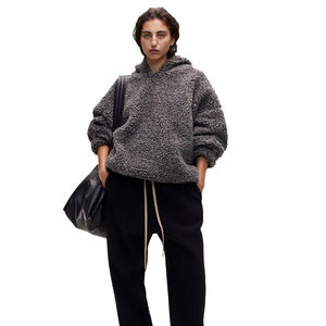 Venta al por mayor de peso pesado grueso en blanco Sudadera con capucha de lana polar logotipo personalizado de invierno sin cordón sudaderas con capucha lisas - Product Image 4