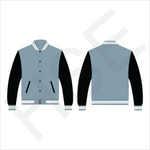 Chaqueta Personalizada Varsity de Cuero Genuino con Mangas Personalizables en Diferentes Colores - Product Image 3