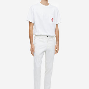 Lire couleur unie hommes T-Shirt nouveau Design en gros mode hommes T-Shirt haute rue porter hommes T-Shirt - Product Image 2