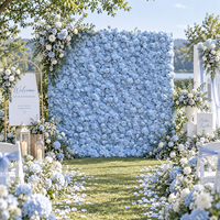 Mur de Fleurs Artificielles pour Mariage, Décoration Extérieure Scène Avancée, Mur Végétal Décoratif pour Cérémonie