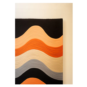 พรมปูพื้นขนสัตว์แบบทอมือสไตล์ร่วมสมัยรูปทรงสี่เหลี่ยมผืนผ้าสไตล์แอบสแตรกสูงสำหรับห้องนั่งเล่นบ้านสำนักงาน - Product Image 2