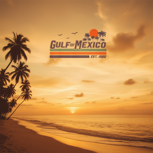 T-shirt vintage Gulf Of Mexico Est 1550 Sunset Beach - Product Image 3