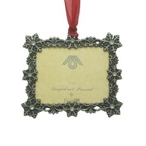 Cadre de décoration de noël en métal, vente en gros, flocon de neige, ornement de noël - Product Image 1