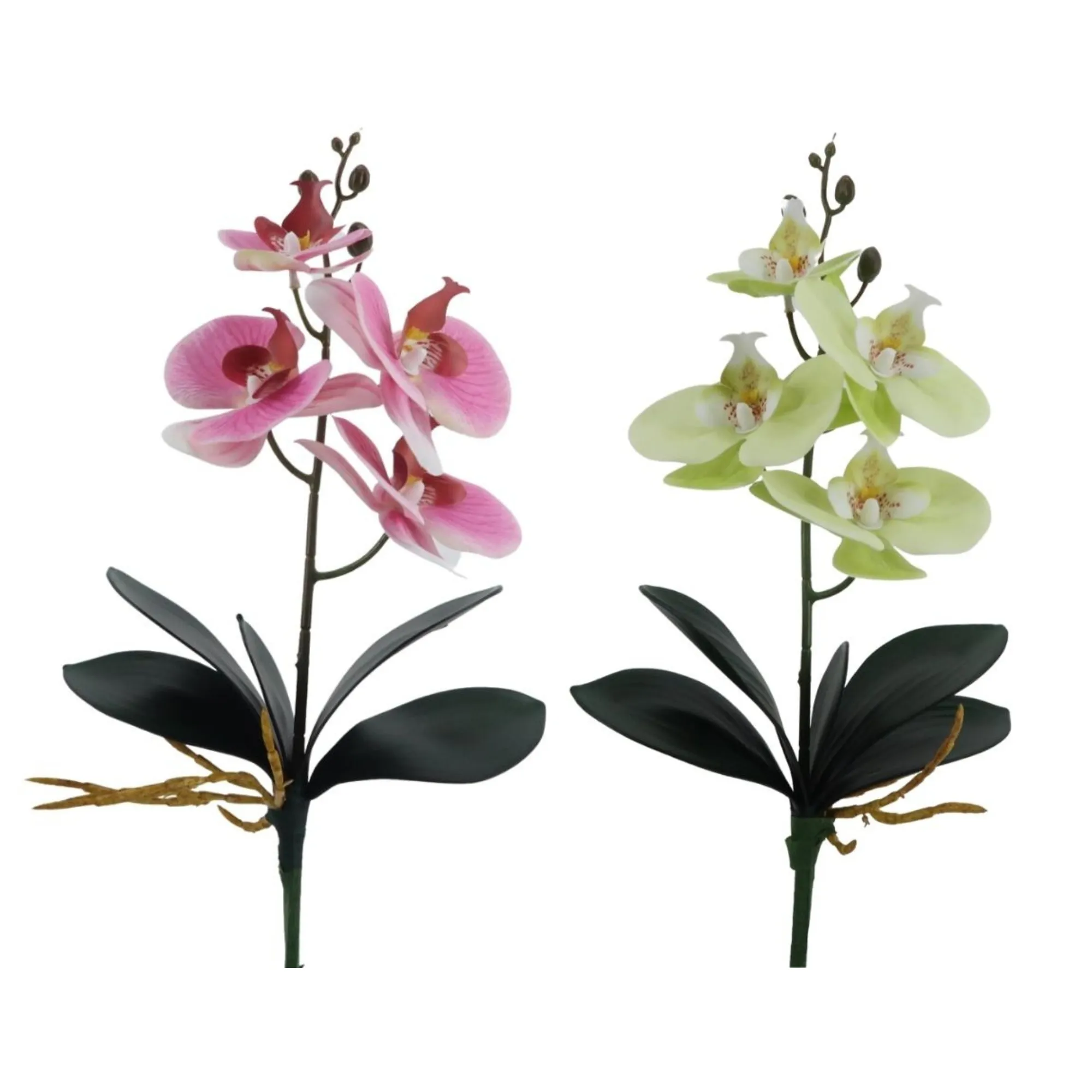 פרח דקורטיבי רב faux phalaenopsis מלאכותי פרחים עם עלים phalaenopsis מלאכותי סידור פרחים פרחים