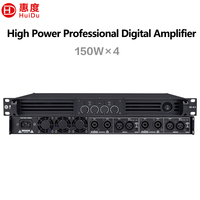 Amplificador de 4 Canales Clase D DX4.1 4x150W 8ohm 200W 4ohm Bridge, Sistema de Sonido Profesional