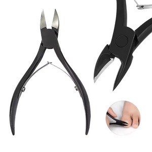 Cortaúñas Profesional de Acero Inoxidable con Recubrimiento Negro, de Alta Resistencia, con Apertura de Mandíbula Ancha para el Cuidado de Uñas Gruesas de Dedos de Manos y Pies - Product Image 3