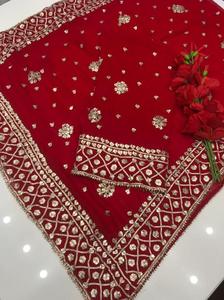 Indien/pakistanais Salwar Kameez costume ensemble pour femmes prêt à porter indien Punjabi Goota robe Patiala fête porter robe - Product Image 3