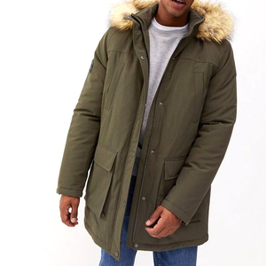 2023 New Fashion <b>Men's</b> Hooded <b>Parka</b> Casual Thick Warm Streetwear <b>Coat</b> Windproof Outwear Solid Color Long Made Durable Fabric - Product Image 2