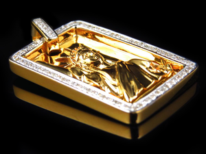 Luxury Statue Design Moissanite Diamond Studded Rhodium Plated S925 Silver VVS1-VVS2 Iced Custom Hip Hop Pendant for Men Women - Product Image 3