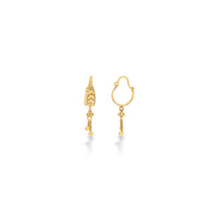Pendientes de Aro con Diseño de Olas en Oro Amarillo para Mujer, Marca Twilight Tides - Product Image 3