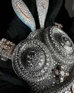 Colgantes y Dijes de Joyería de Moissanita VVS de Diseño Único Hechos a Medida en Plata Maciza de Dos Tonos Oro Rosa - Product Image 6