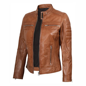 Blouson en cuir pour femmes pour moto, vêtements imperméables, blouson en cuir pour femmes pour course automobile, à vendre - Product Image 2