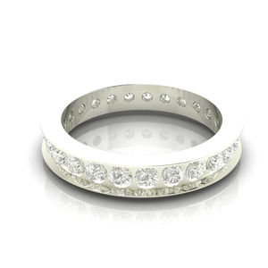 Anillo de Plata de Ley 925 Original Vvs1 Lab Grown Diamond Infinity Eternity Wedding Band joyería fina anillo de diamantes - Product Image 1