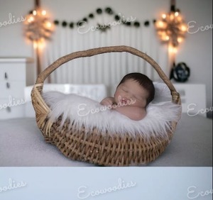 Qualité supérieure Photographie En Bois Prop Caisse En Bois Bébé Photos Nouveau-Né Panier Poignée pour Chambre Salon Ferme - Product Image 2