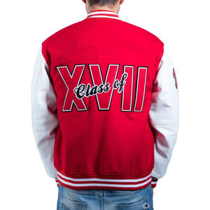 Custom Chenille Embroidery Leather Sleeve Baseball Letterman Outdoor Bomber <b>Jumper</b> Jacket Lettermen Jacket For Men - Product Image 2