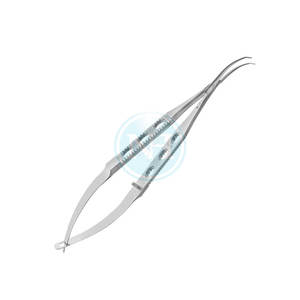 Pinzas para Sujetar Lentes de 4.5 Pulgadas con Punta Redonda Angulada, Instrumento Oftálmico, Pinzas Quirúrgicas para Sujetar Lentes - Product Image 6