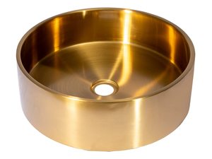 Éviers de luxe modernes ronds en laiton finition dorée pour salle de bain, cuisine, hôtel et restaurants – Évier de haute qualité - Product Image 4