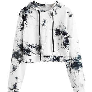 Haut court à capuche chic pour femme, en molleton doux, style décontracté, parfait pour le streetwear - Product Image 1