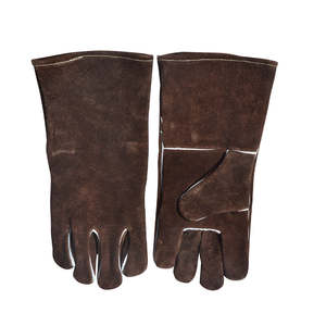 Guantes de soldadura de cuero de vaca largos y cortos de bajo precio Guantes de soldadura Tig de cuero de vaca Guantes de seguridad - Product Image 5