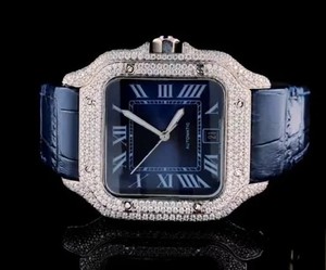 Reloj Mecánico Automático de Lujo de Alta Calidad con Correa de Acero Inoxidable, Movimiento ETA, Reserva de Marcha, Diamantes Incrustados y Moissanita - Product Image 2