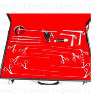 Instrument de base chirurgical de sécurité de matière plastique d'acier inoxydable de source d'alimentation manuelle d'instrument direct rigide de laryngoscope - Product Image 1